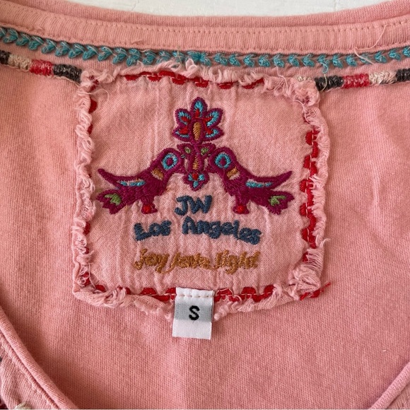 Johnny Was Dusty Pink Blouse Embroidered Size S - Picture 3 of 7